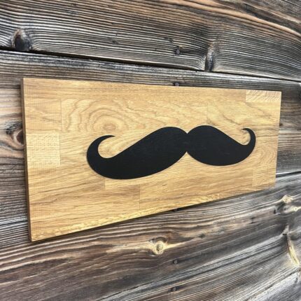 Wandbild Schnurrbart Holz