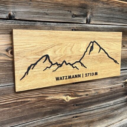 Wandbild Watzmann Holz